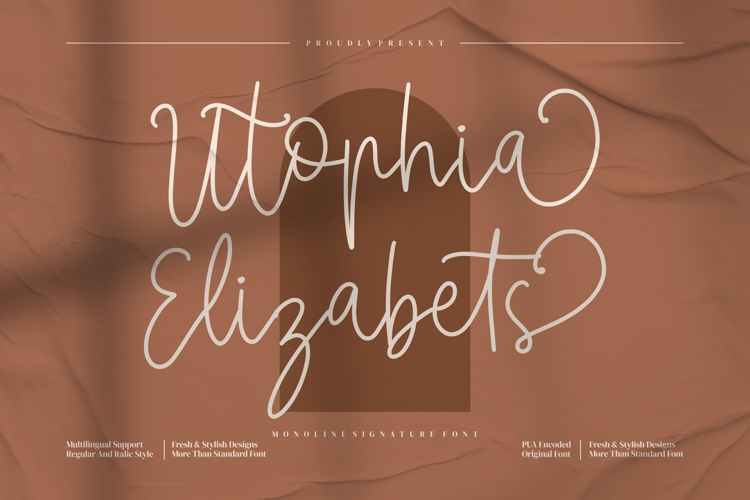 Utophia Elizabets Font website image