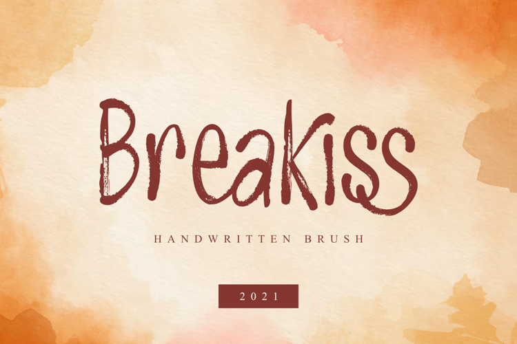 Breakiss Font website image