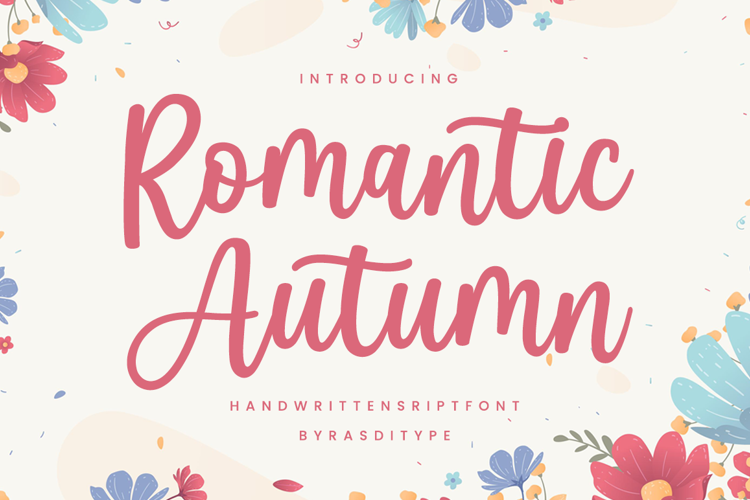 Romantic Autumn Font website image