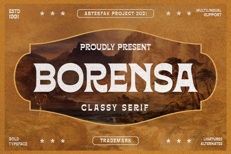 Borensa Font website image