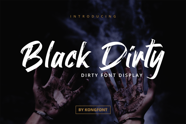 Black Dirty Font website image