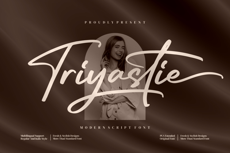Triyastie Font website image