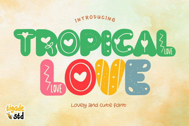 Tropical Love Font website image