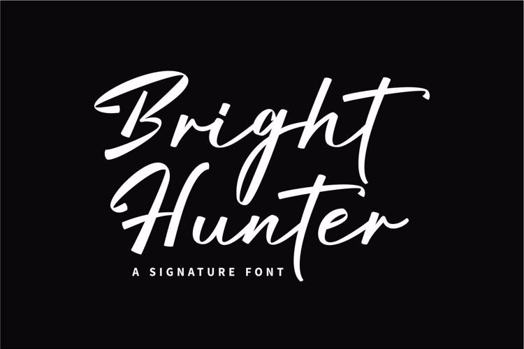 Bright Hunter Font website image