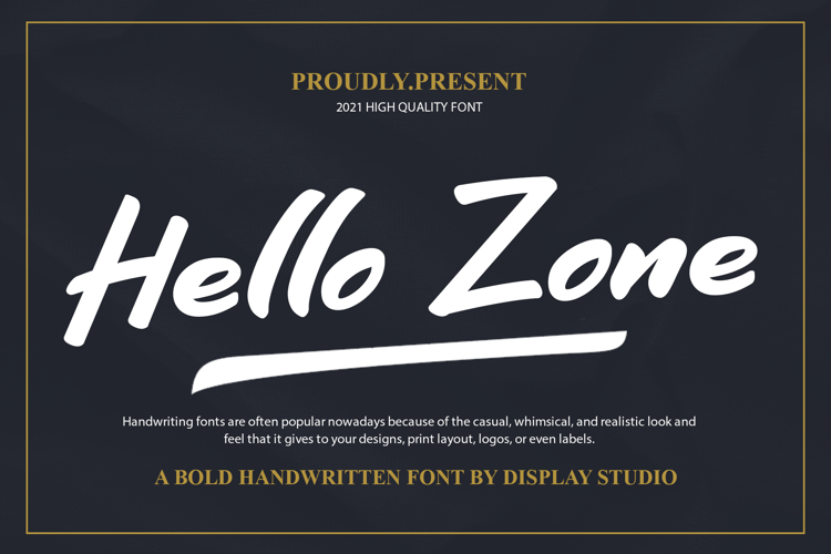 Hello Zone Font website image