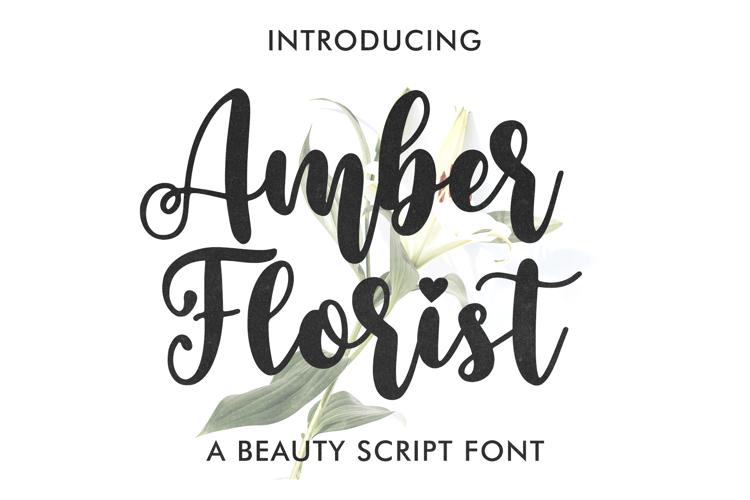 Amber Florist Font website image
