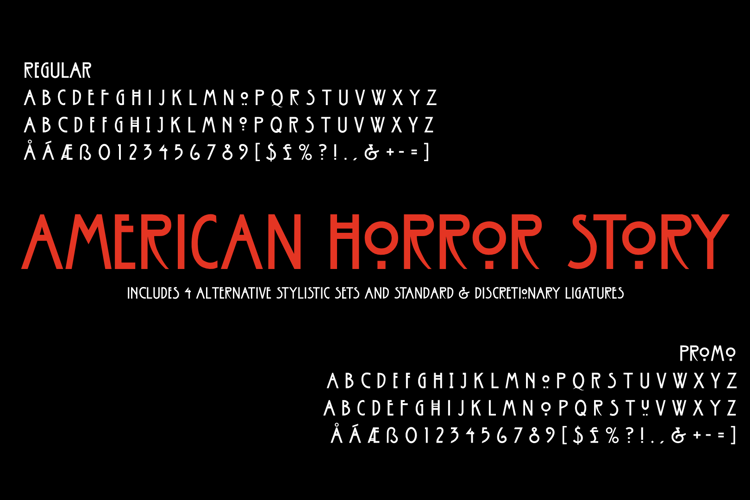 American Horror Story Font website image