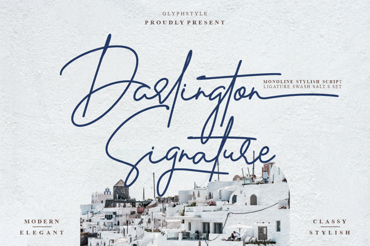 Darlington Signature Font website image