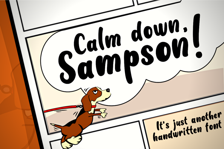 Calm Down Sampson Font website image