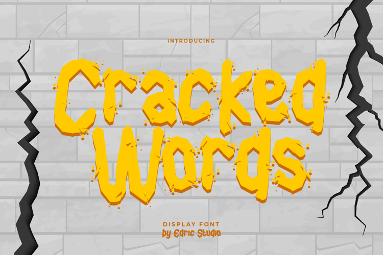 Cracked Words Font website image