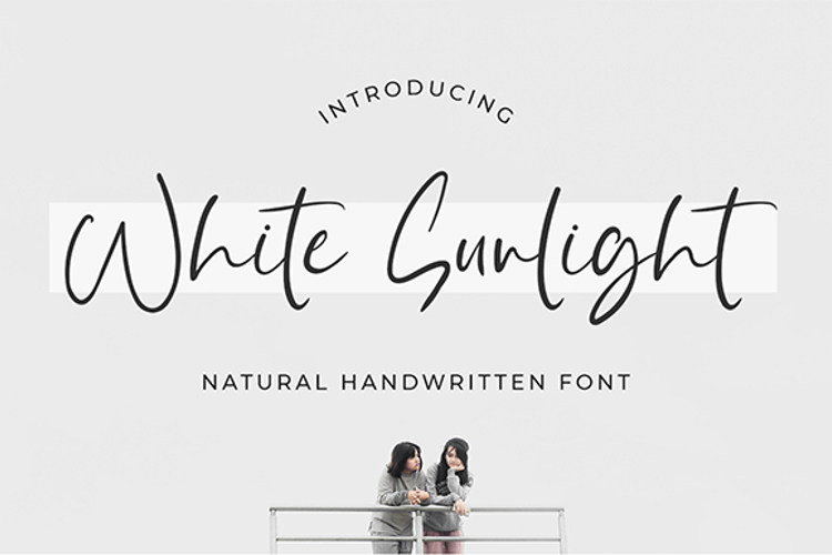 White Sunlight Font website image
