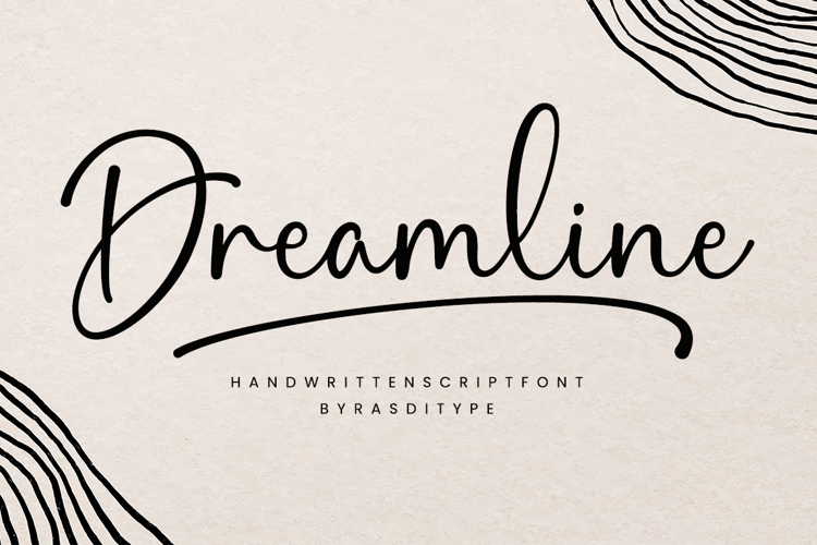 Dreamline Font website image