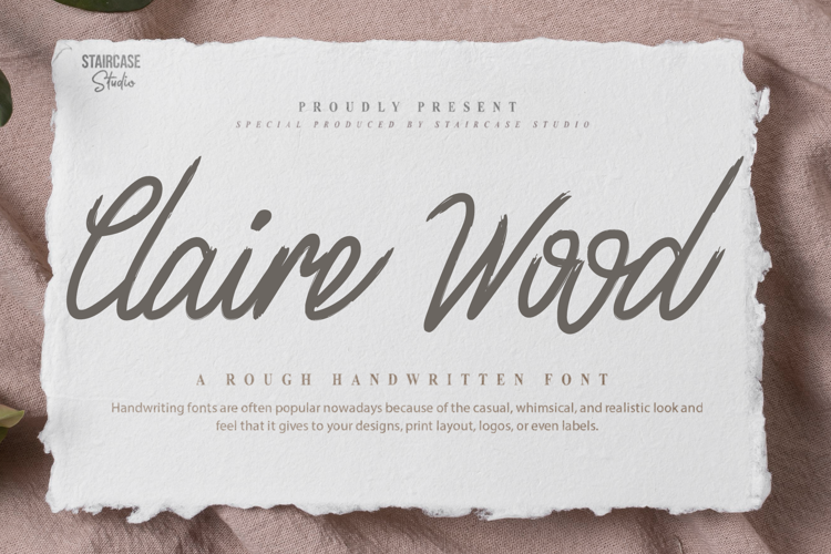 Claire Wood Font website image