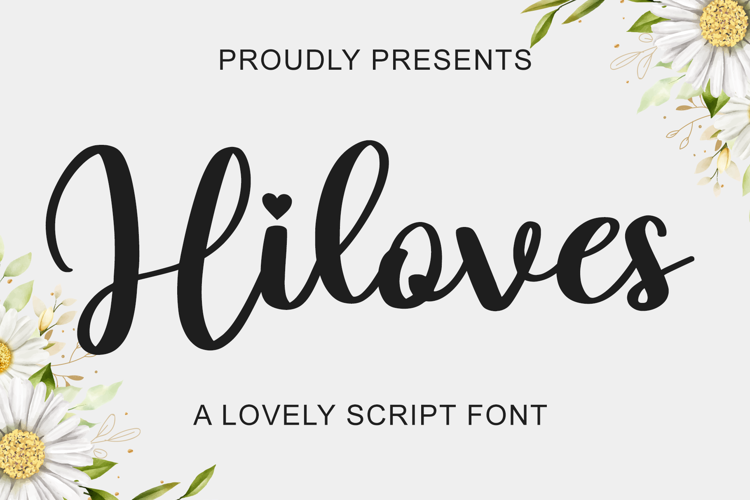 Hiloves Font website image
