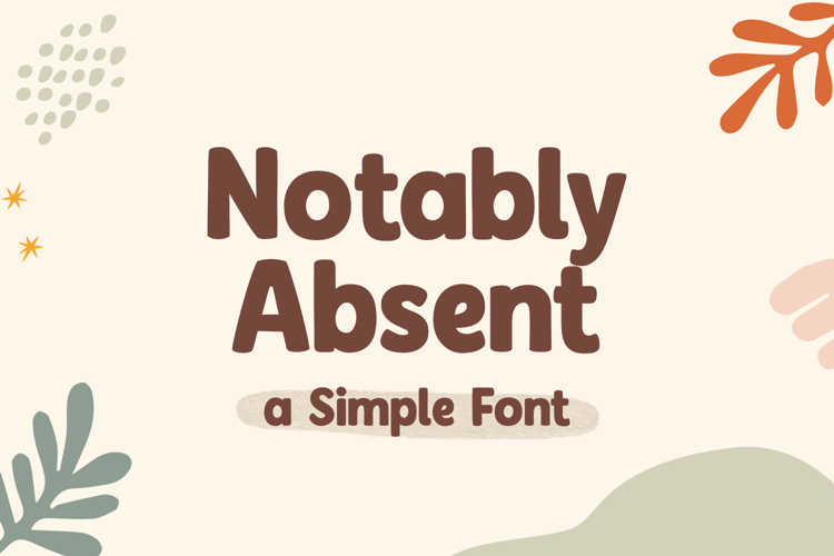 Notably Absent Font website image