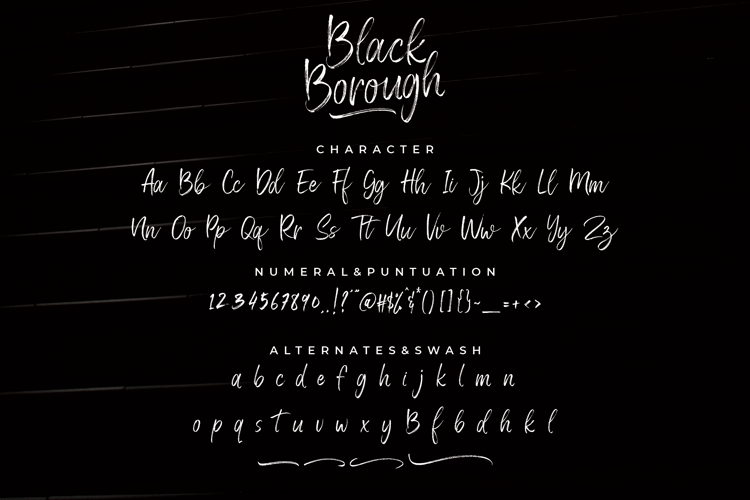 Black Borough Font website image