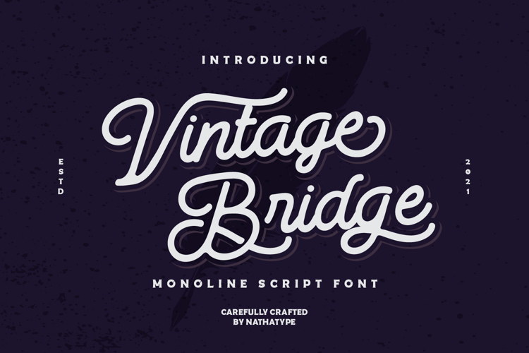 Vintage Bridge Font website image