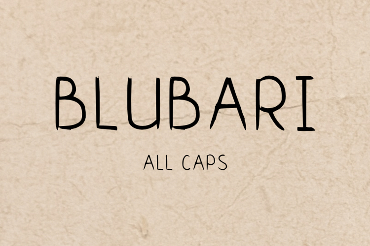 Blubari Font website image