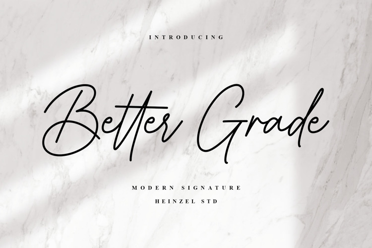 Better Grade Font website image
