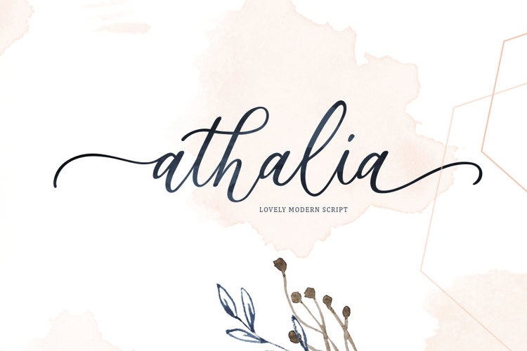 Athalia Script Font website image