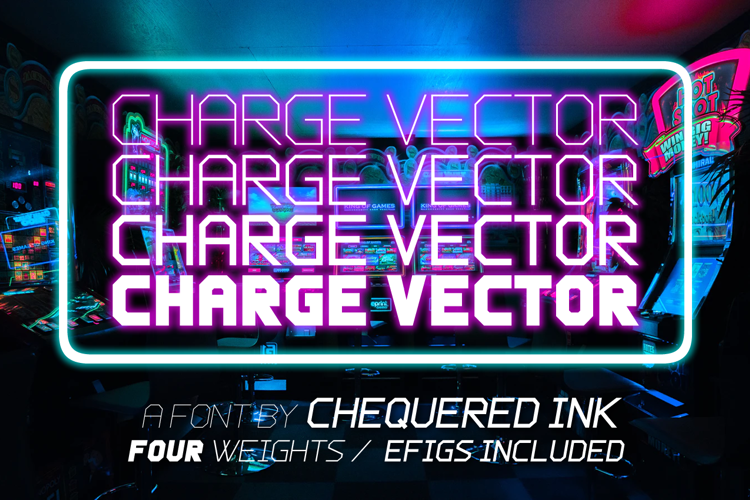 Charge Vector Font website image