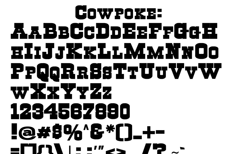 Cowpoke Font website image