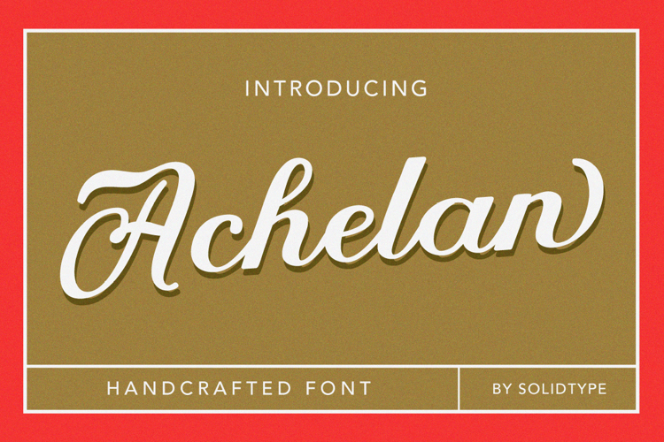 Achelan Script Font website image