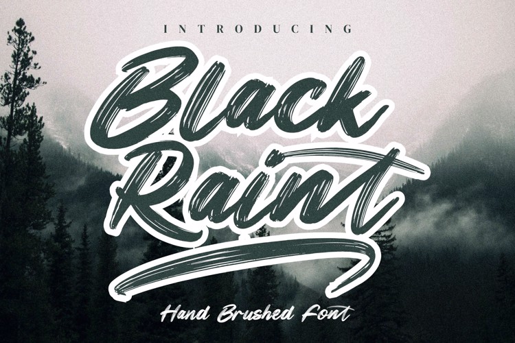Black Raint Font website image