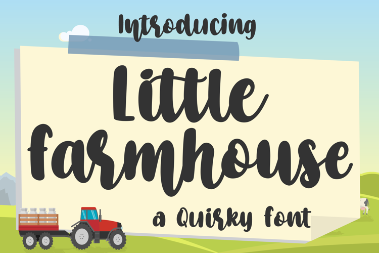Little Farmhouse Font website image