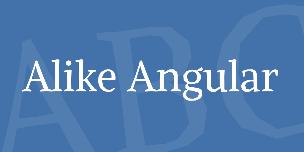 Alike Angular Font website image
