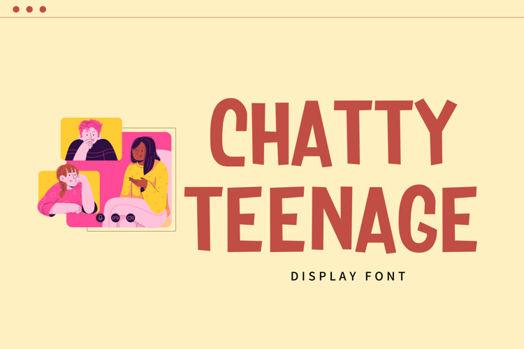 Chatty Teenage Font website image