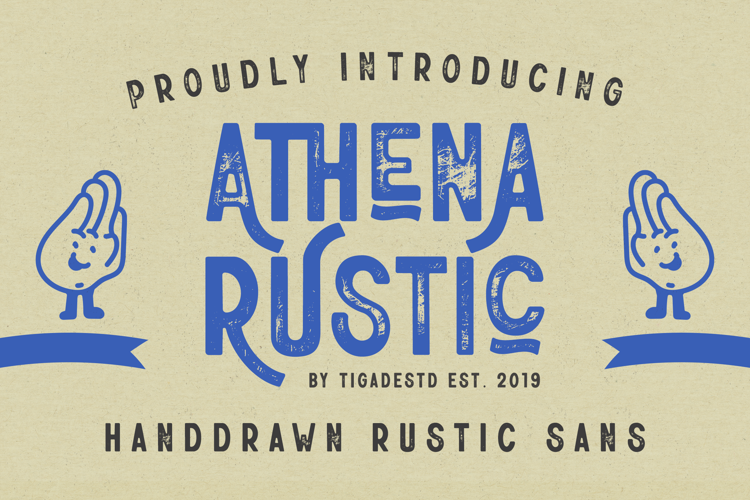 Athena Rustic Font website image