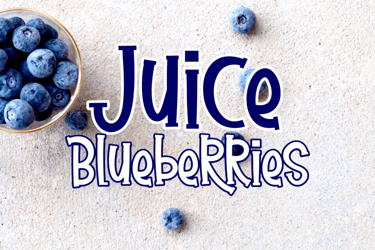 Juice Blueberries Font website image