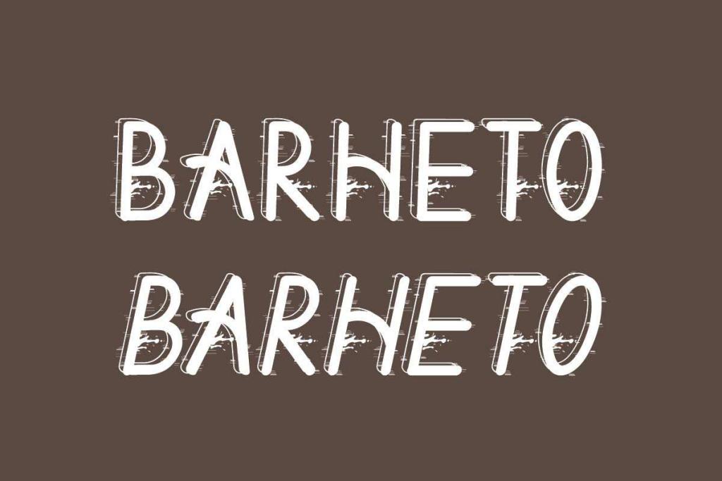 Barheto Demo Font Family website image