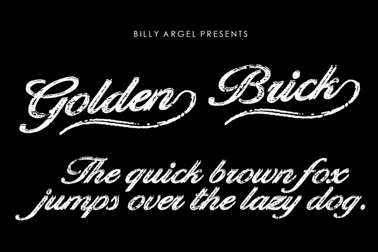 Golden Brick Font website image