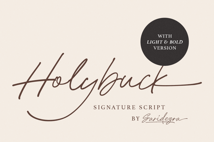 Holybuck Font website image