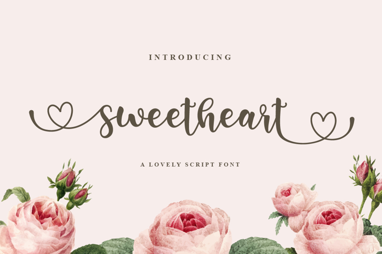 Sweetheart Font website image