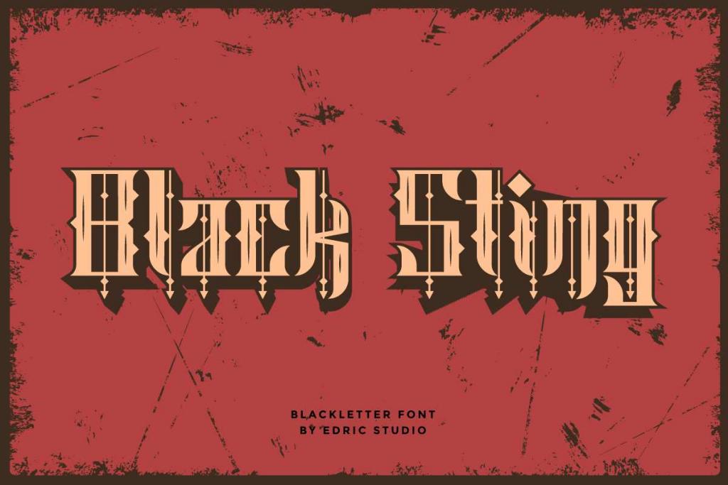 Black Sting Demo Font website image