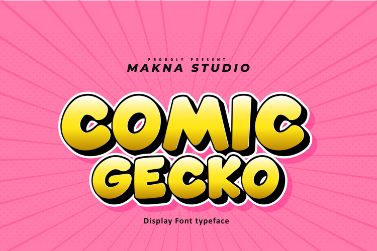 Comic Gecko Font website image