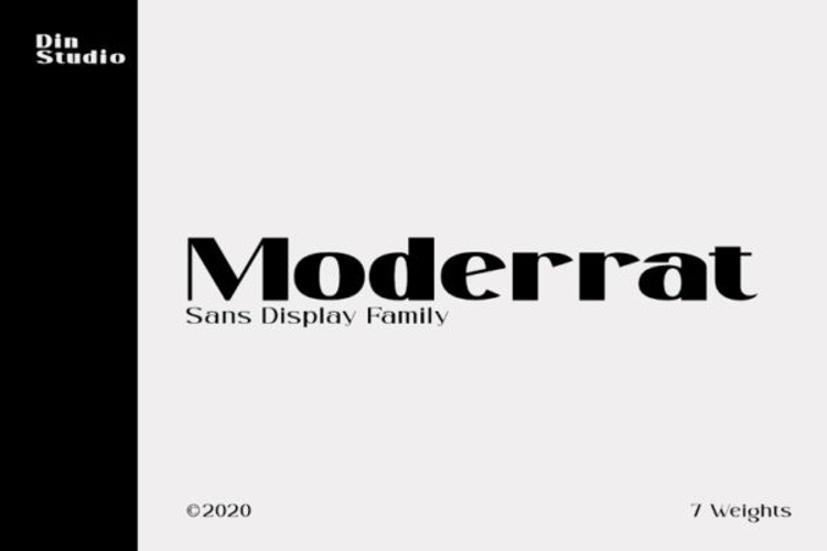 Moderrat Font website image