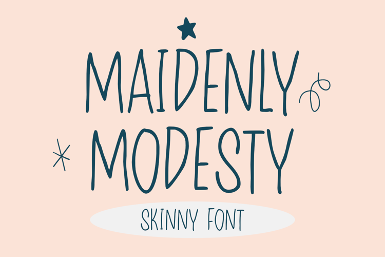 Maidenly Modesty Font website image
