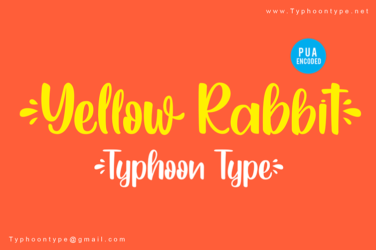 Yellow Rabbit Font website image
