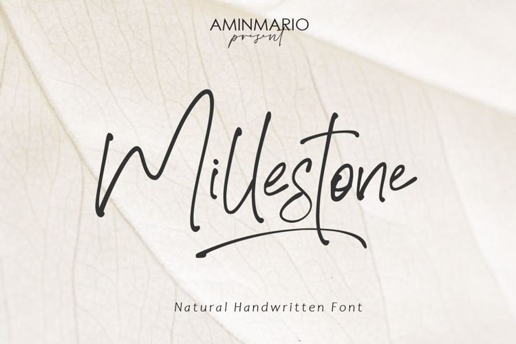 Millestone Font website image