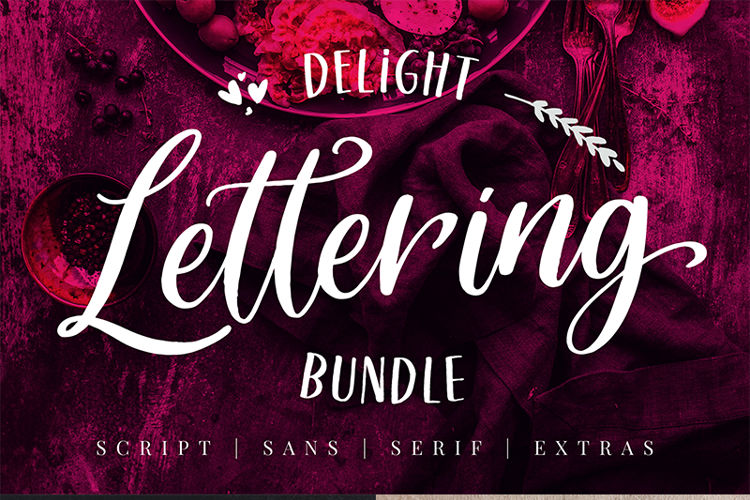 Delight Lettering Script Font website image