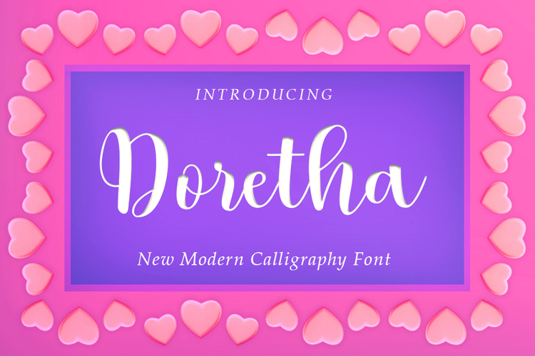 Doretha Script Font website image