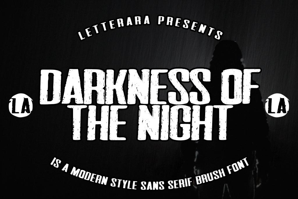 Darkness of the night Font website image