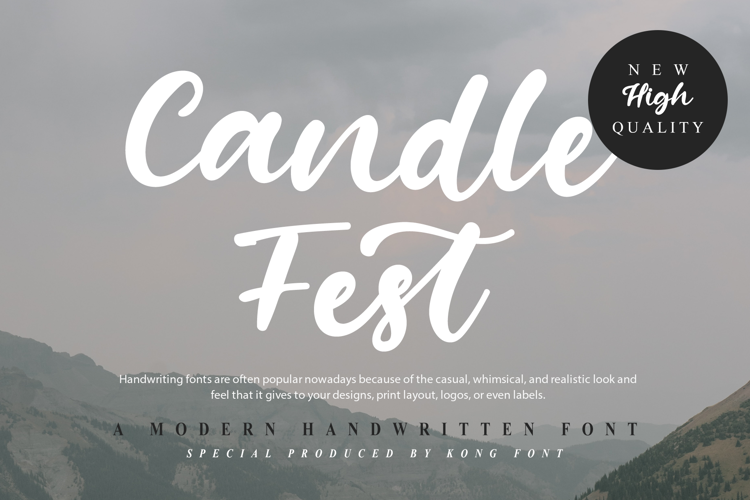 Candle Fest Font website image