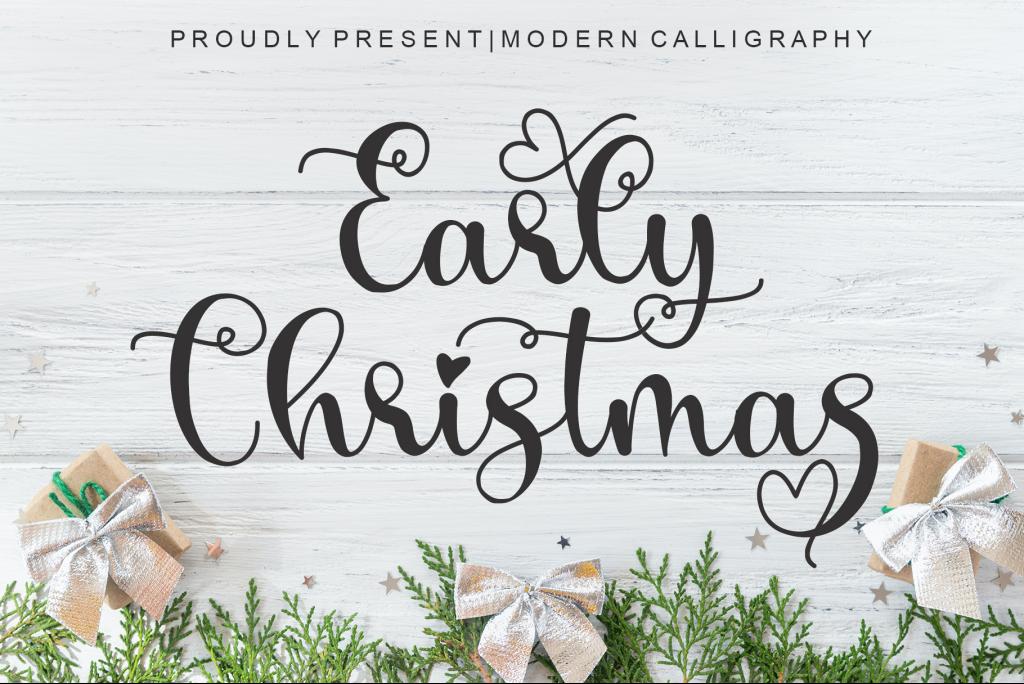 Early Christmas – Personal Use Font website image