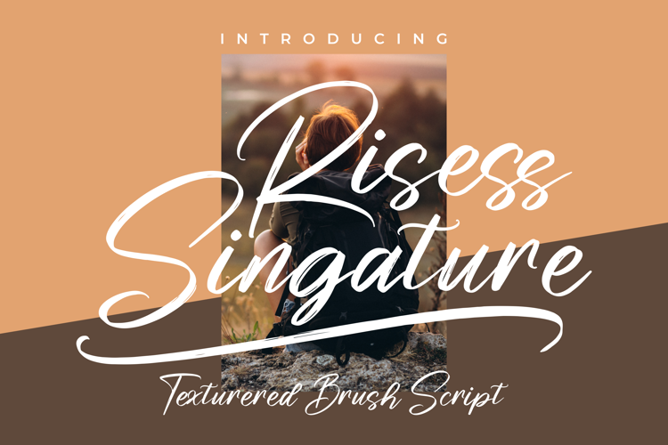 Risess Singature Font website image