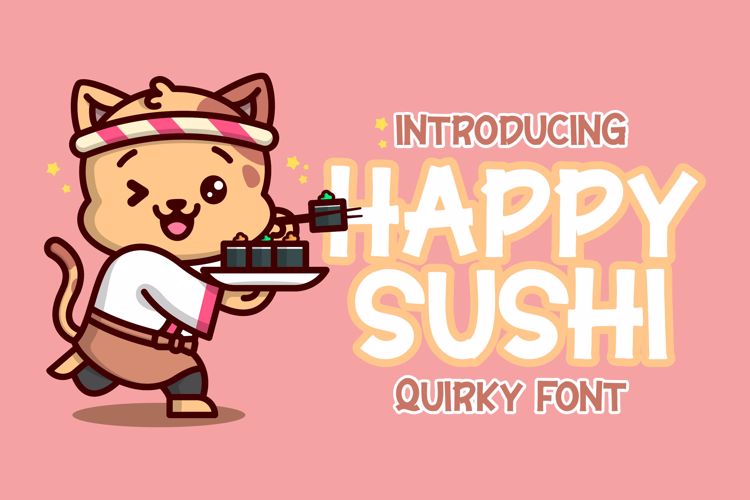 Happy Sushi Font website image